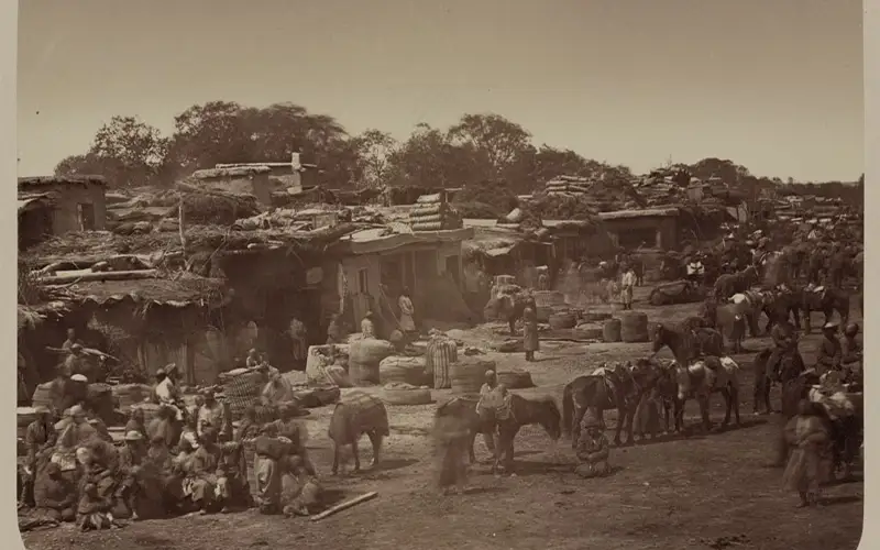 Базарная площадь Тараза 150 лет назад