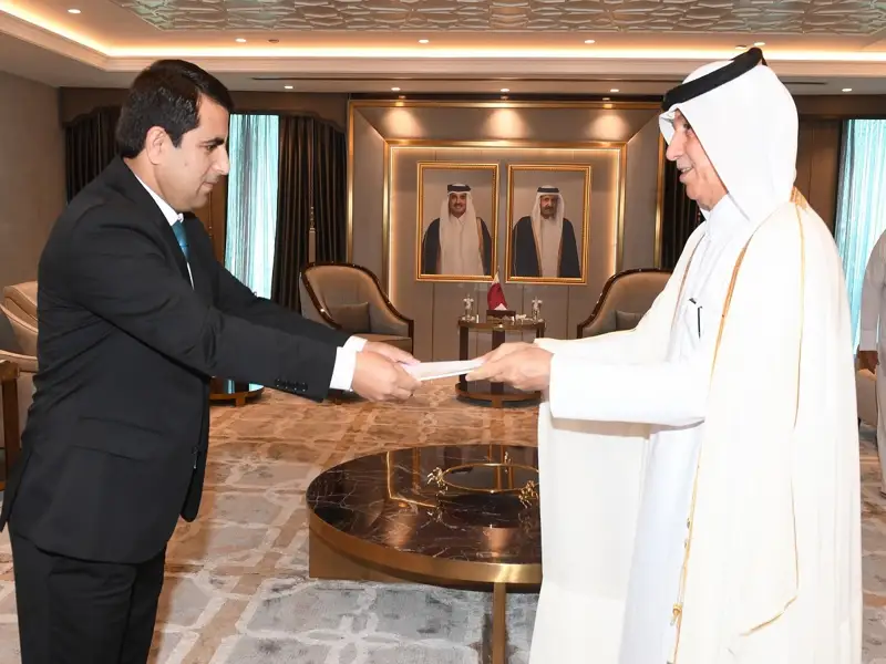 Qatar’s Minister of State for Foreign Affairs receives copies of credentials of Tajikistan, Paraguay Ambassadors