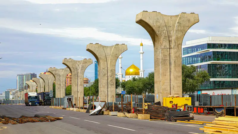 Stroıtelstvo LRT  Astana LRT qurylysy  Astana 
