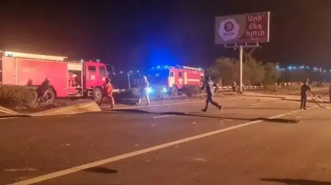 At least 5 injured after powerful explosion rocks filling station in Armenia