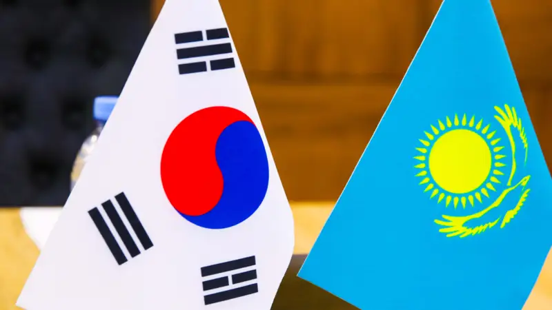 Флаг Южная Корея Казахстан Оңтүстік Корея Қазақстан