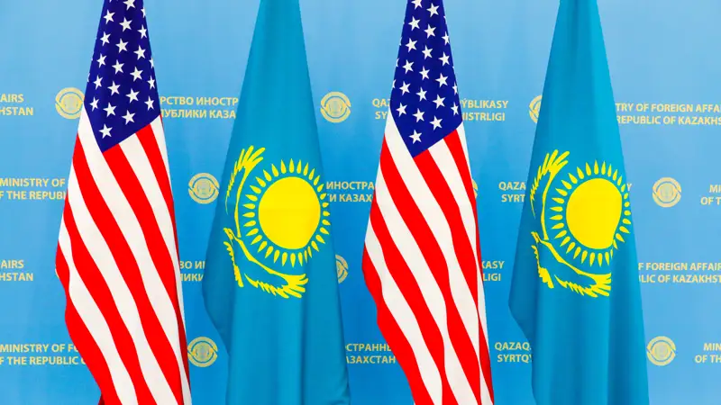 Флаг США Казахстан АҚШ Қазақстан