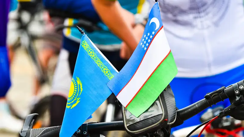 Флаг Узбекистан Казахстан Өзбекстан Қазақстан