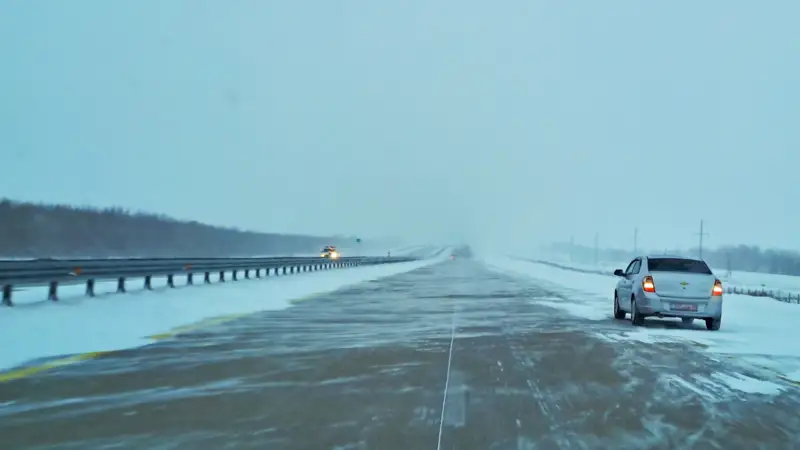 зима метель закрытие трассы қыс боран жол жабылуы