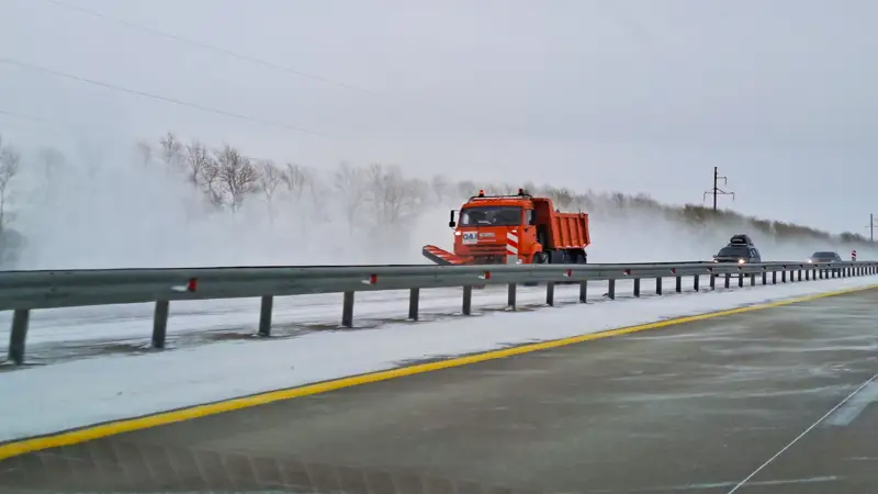 зима метель закрытие трассы қыс боран жол жабылуы
