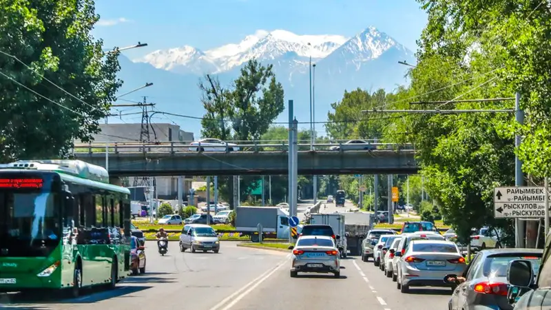 Алматы дорога улицы автомобили жол көшелер көліктер