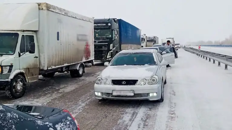 зима закрытие трассы метель қыс жол жабылуы боран