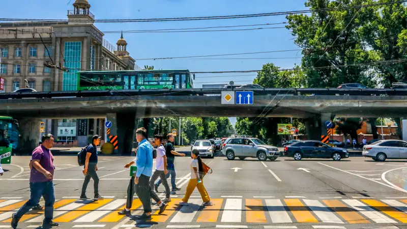 Almaty peshehodnyı perehod jaıaý júrginshiler joly