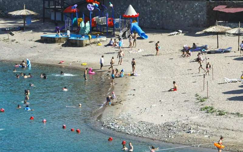 Капчагай, дети, пляж