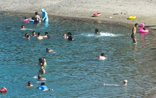 Капчагай, пляж, дети