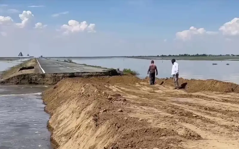 Завершается реконструкция затопленного участка автодороги «Атырау – Уральск»