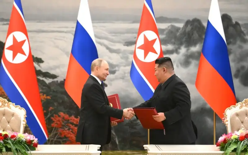 Владимир Путин и Ким Чен Ын