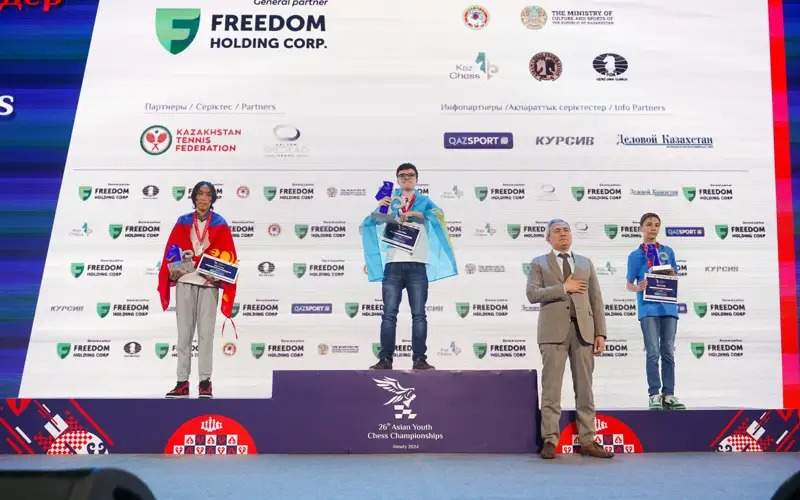 Kazakhstan triumphs at 26th Asian Youth Chess Championship  with 12 gold medals 