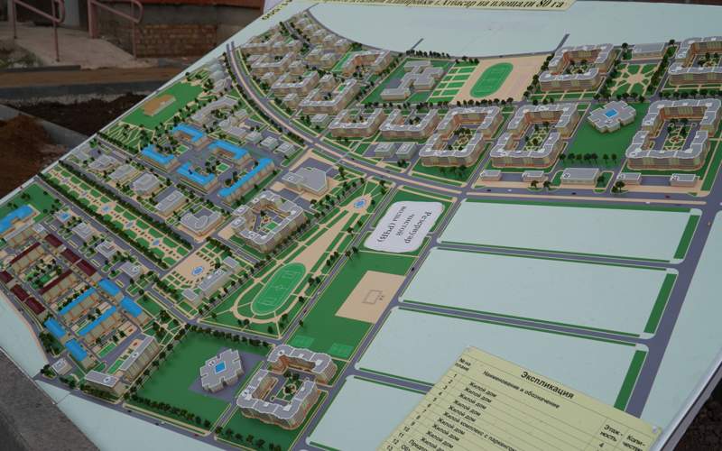 План застройки после паводков на 80 га в Атбасаре планировка