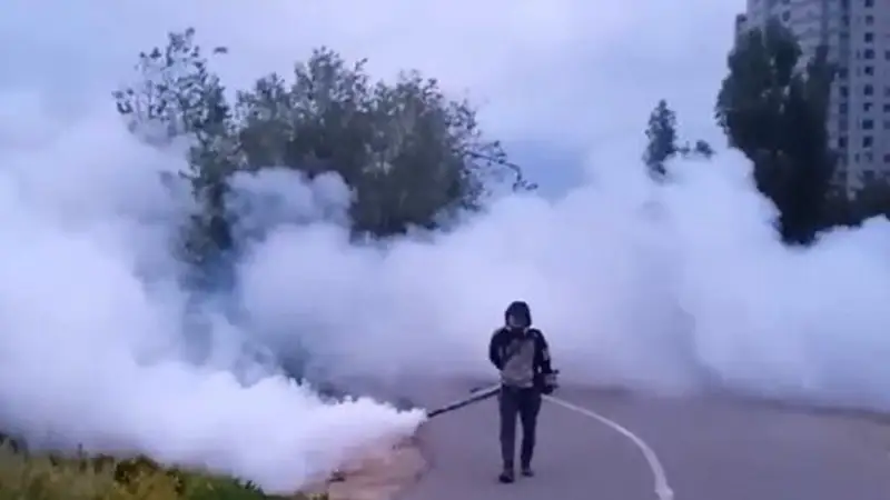 Травить комаров и гнус продолжают в Астане