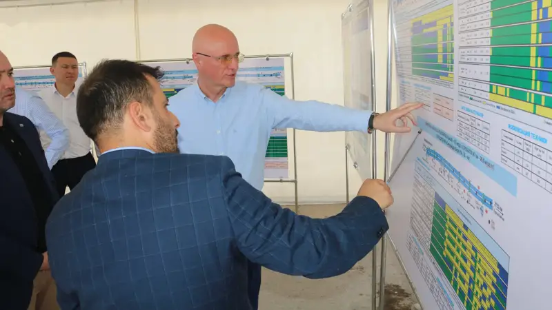 Роман Скляр проверил ход реконструкции дороги Караганда – Балхаш 