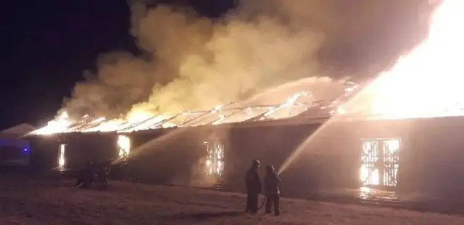 Склад сгорел в Семее