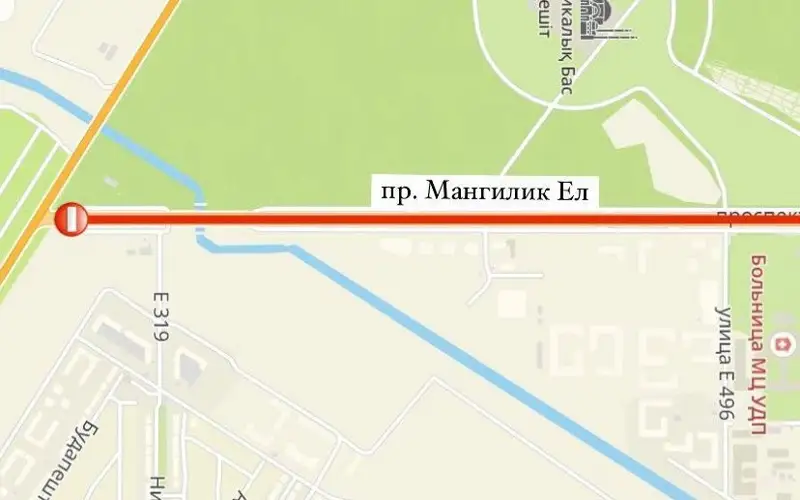 Дорогу возле Центральной мечети закроют на ремонт в Астане