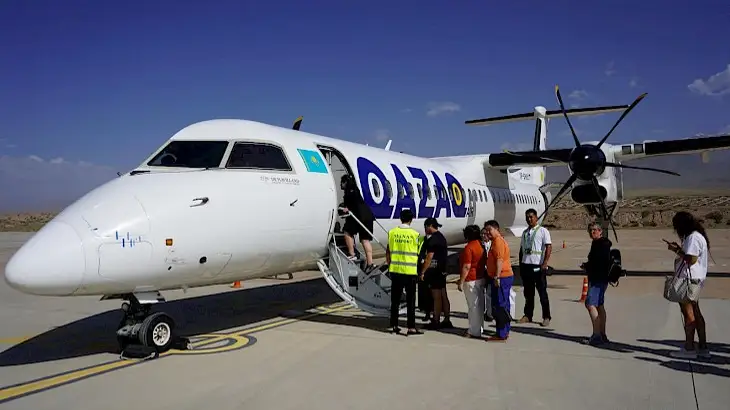 First flight from Almaty arrives in Kyrgyzstan's Issyk-Kul Airport  