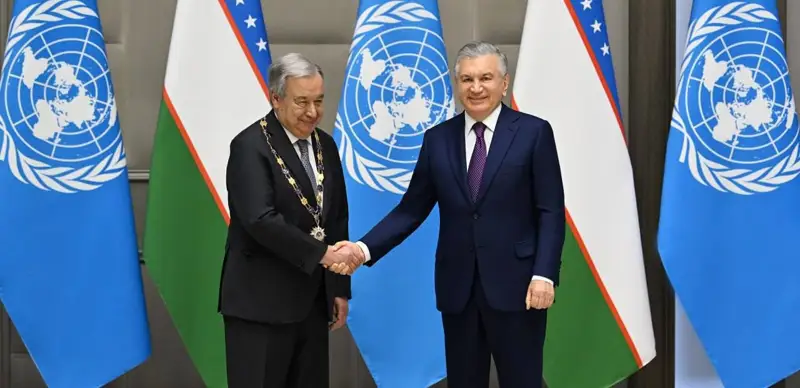 Мирзиёев БМТ Бош котибига “Олий Даражали Дўстлик” орденини топширди