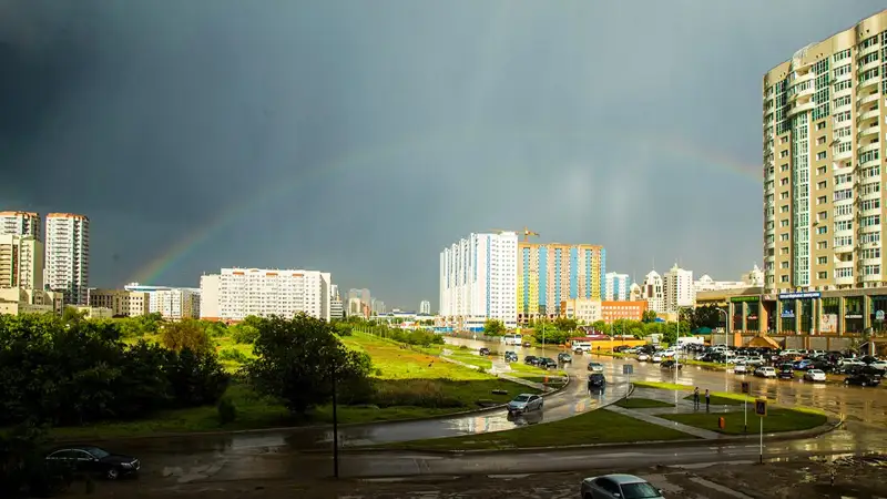 Радуга после дождя Жаңбырдан кейінгі кемпірқосақ