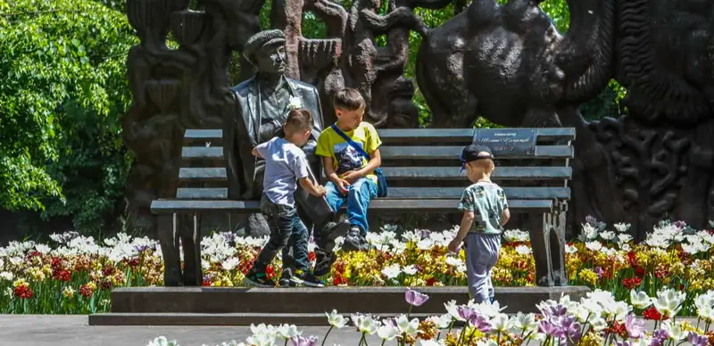 Дети лето парк балалар жаз саябақ