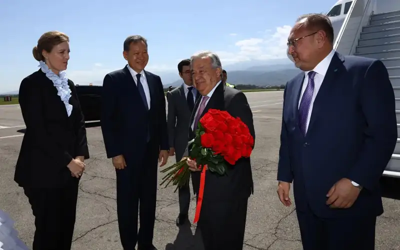 UN Sec-Gen António Guterres arrives in Kazakhstan