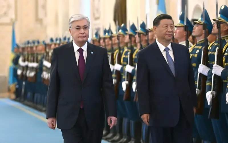 Xi Jinping arrives at Akorda Xi Jinping arrives at Akorda