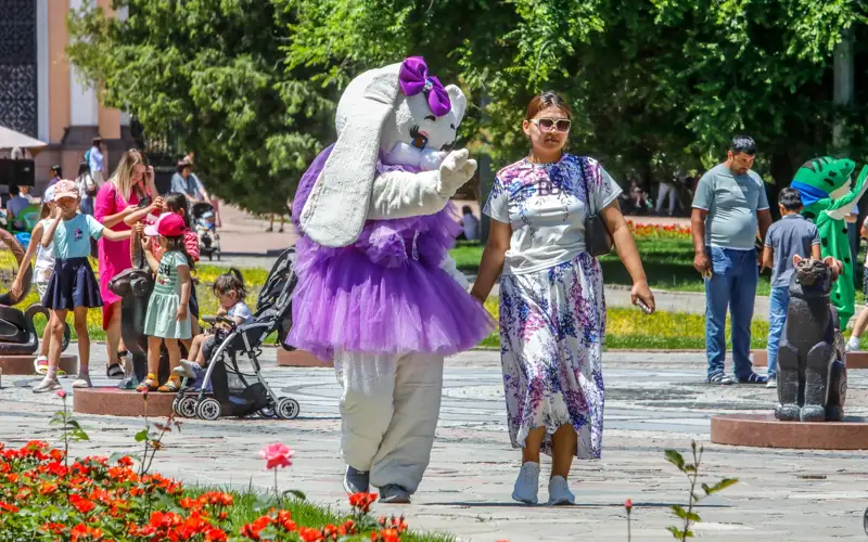 саябақ, адамдар, праздник, мереке, парк, люди