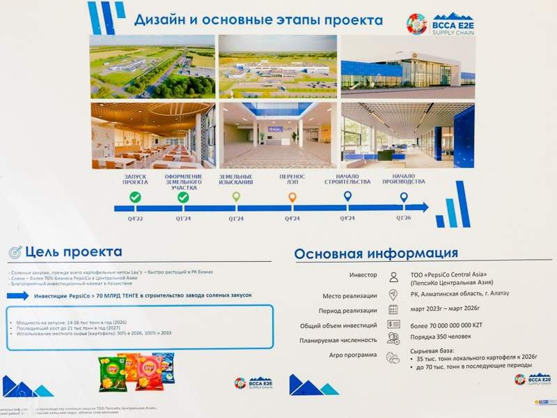 Строительство завода по производству чипсов начнется в этом году в новом городе Алатау Строительство завода по производству чипсов начнется в этом году в новом городе Алатау