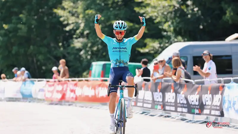 Giro Ciclistico della Valle d'Aosta. Ilkhan Dostiev takes an impressive solo win