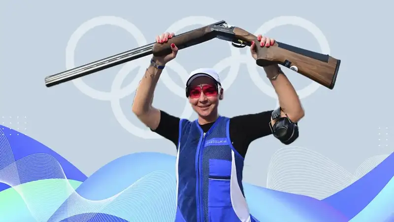 2024 Olympic Games: Mariya Dmitriyenko competes in Trap Women's Qualification