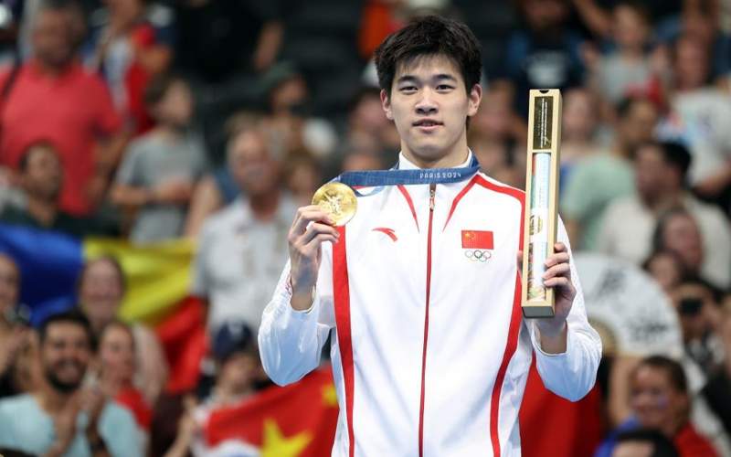 China's Pan breaks world record to win men's 100m freestyle gold at Paris Olympics