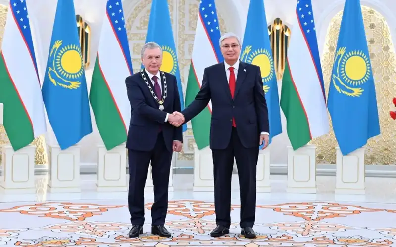 Kassym-Jomart Tokayev awards Altyn Qyran Order to Shavkat Mirziyoyev