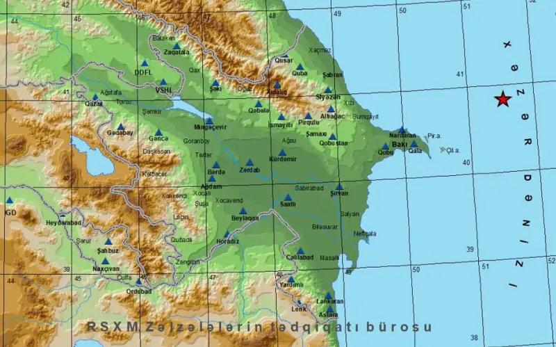 В Каспийском море произошло землетрясение