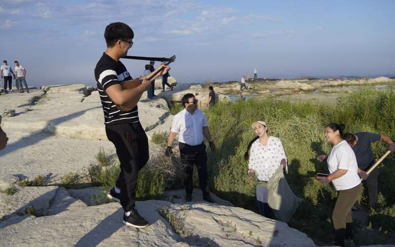 Каспий, мусор, субботник Каспий, мусор, субботник