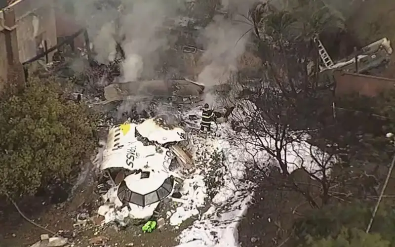 Passenger plane crashes in Brazil's Sao Paulo state, all 61 aboard killed