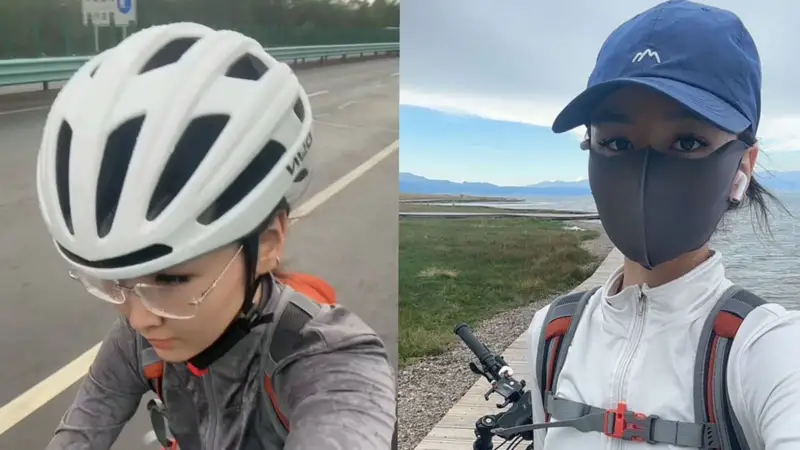 Үрімшіден велосипедпен жолға шыққан қазақ қызы Астанаға жақындап қалды