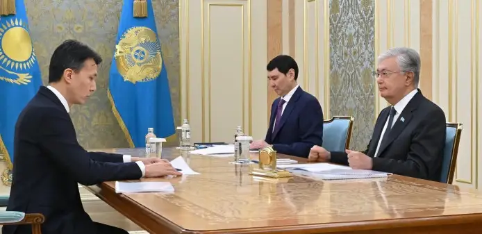 Глава государства принял председателя правления АО «Национальная атомная компания «Казатомпром» Меиржана Юсупова