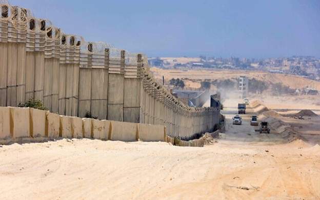 Вид на Филадельфийский коридор между южной частью сектора Газа и Египтом, Вид на Филадельфийский коридор между южной частью сектора Газа и Египтом,