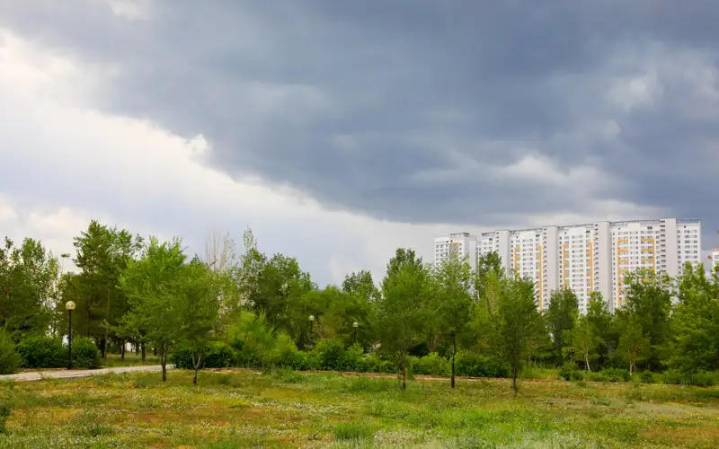 шторм, дождь, лето, Астана