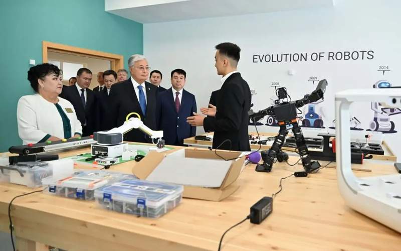 President visits new schools in Astana