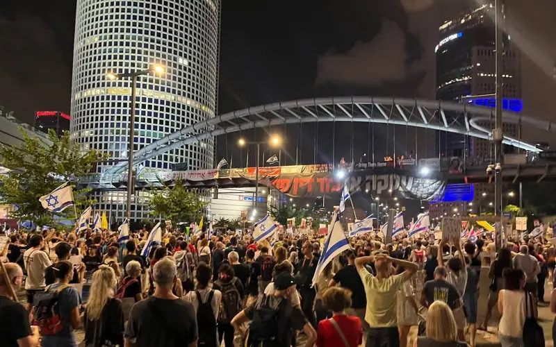 акция протеста с требованием досрочных выборов в Израиле