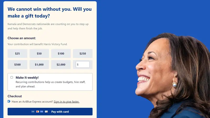 Харрис собрала более 500 млн долларов, вдвое опередив Трампа в сборе средств