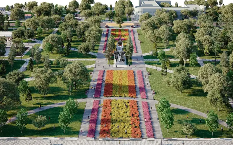 Реконструкцию сквера имени Алии и Маншук завершат осенью в Алматы