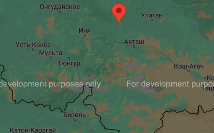 Землетрясение произошло на Алтае