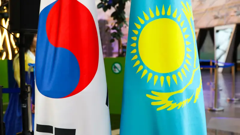 Флаги Казахстан Южная Корея тулар Қазақстан Оңтүстік Корея