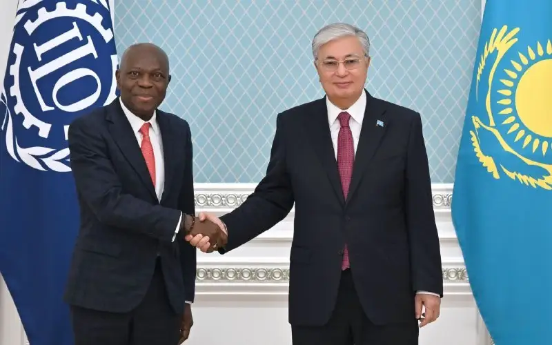 Касым-Жомарт Токаев встретился с гендиректором МОТ Жильбером Унгбо