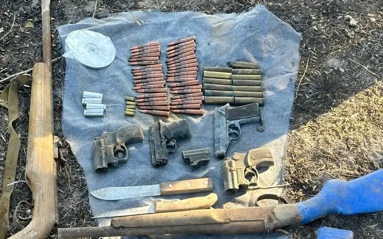 схрон с оружием в Кыргызстане