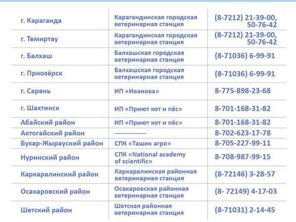 Где в Карагандинской области можно бесплатно чипировать домашних питомцев